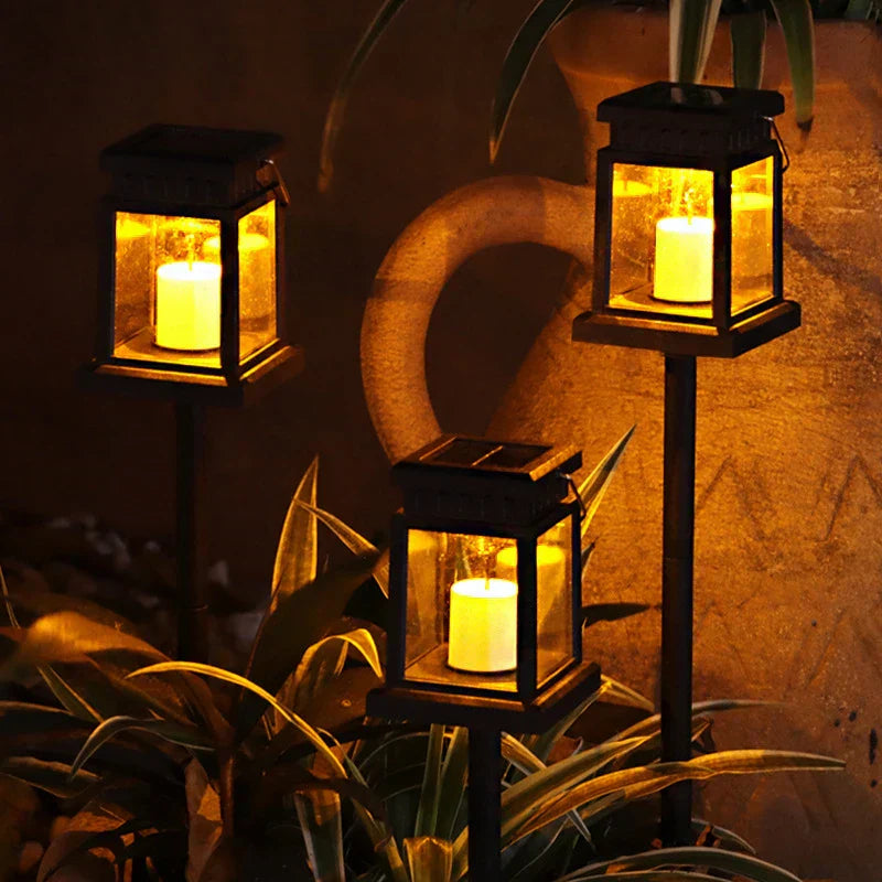 Lanternes solaires extérieur – Lumières clignotantes résistantes intempéries