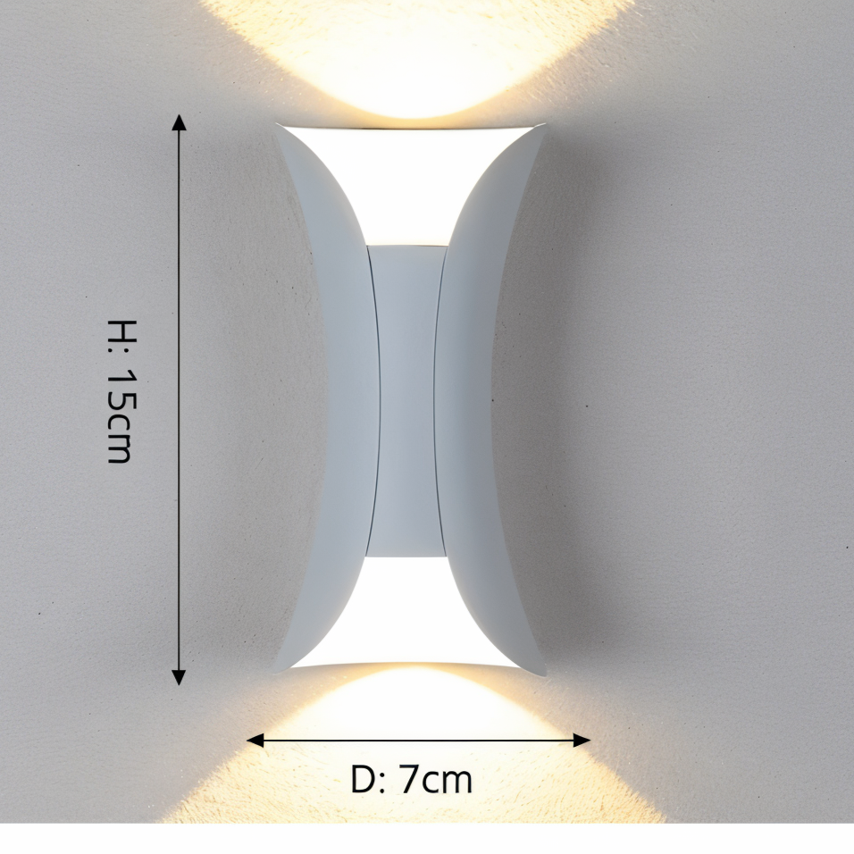 Applique Murale LED Étanche – Luminaire Double Design Moderne pour Bureau et Maison