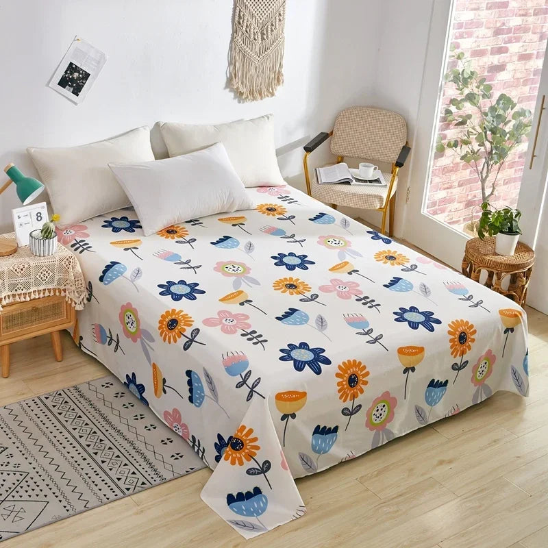 Drap de lit coton élégant – Housse de lit confortable avec imprimé décoratif