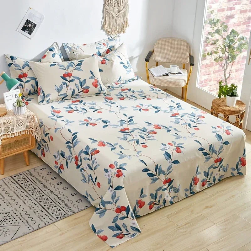 Drap de lit coton élégant – Housse de lit confortable avec imprimé décoratif