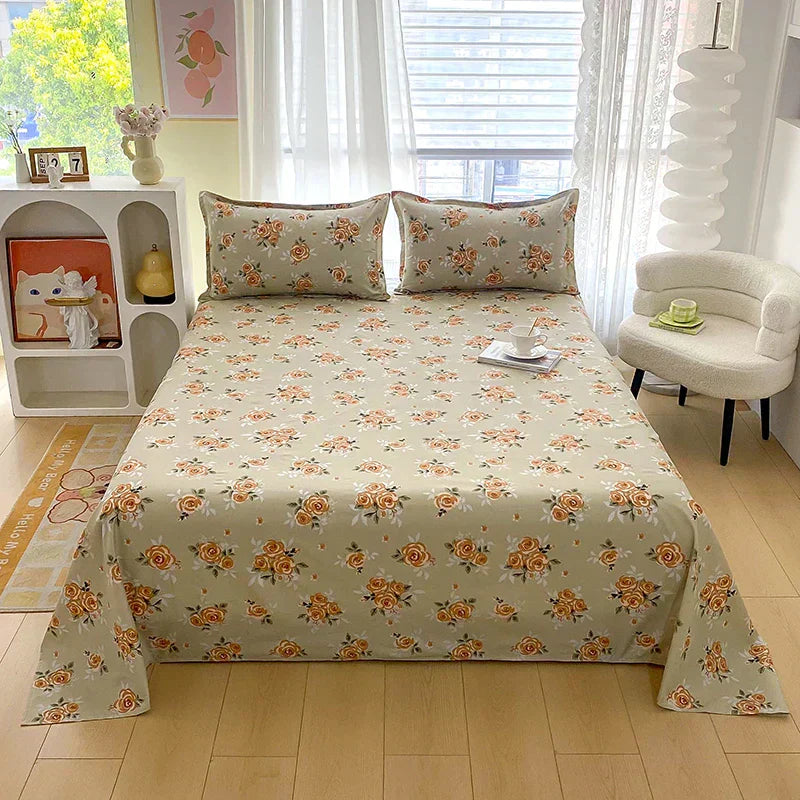 Housse de matelas coton – Drap-housse imprimé confortable pour literie maison