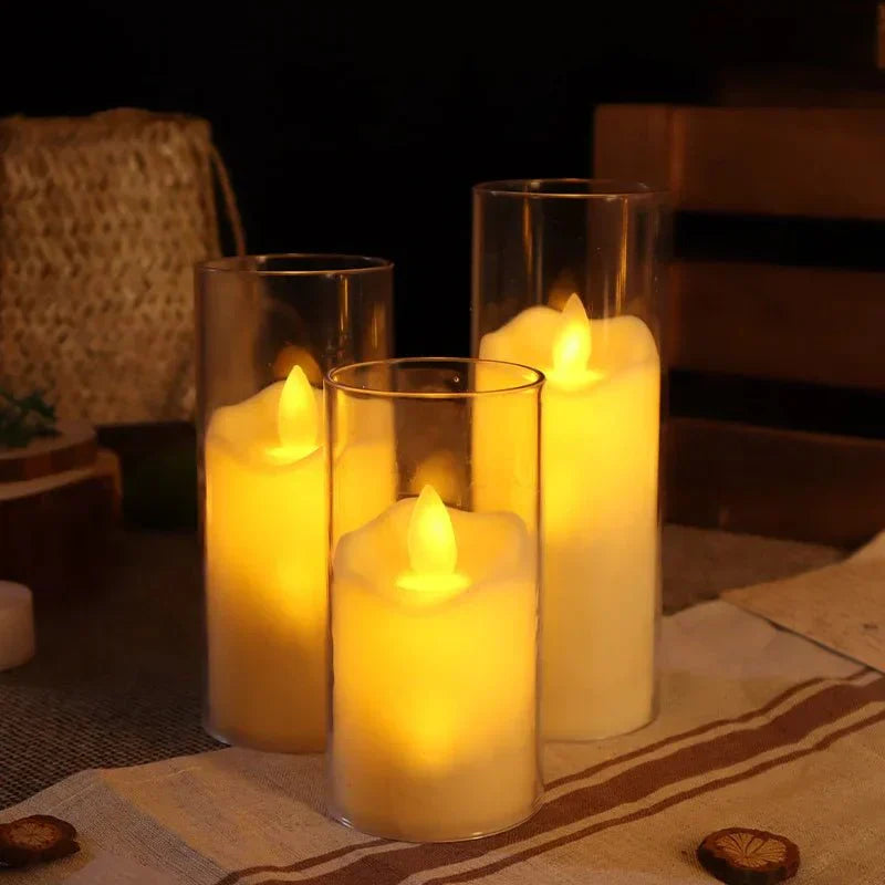 Bougies Électriques Décoratives – Bougies Acryliques Sans Flamme pour Ambiance Intérieure