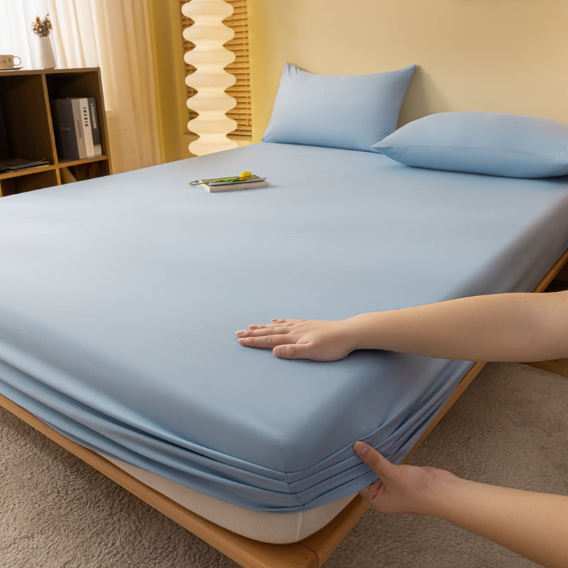 Matelas Élastique Doux – Housse de Matelas en Couleurs Unies Confortable