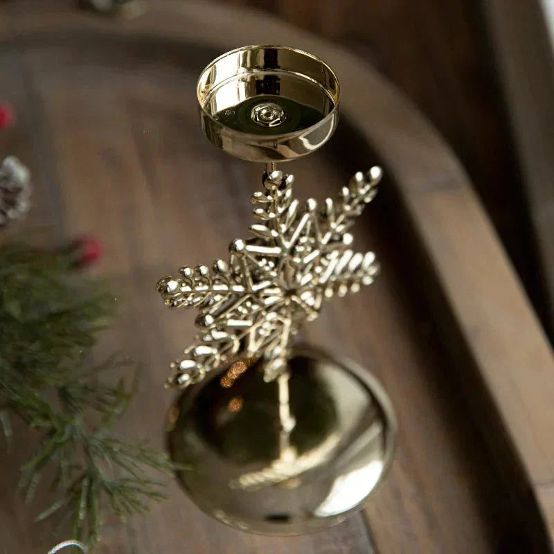 Support bougie chauffe-plat Noël – Décoration arbre étoile festive intérieure