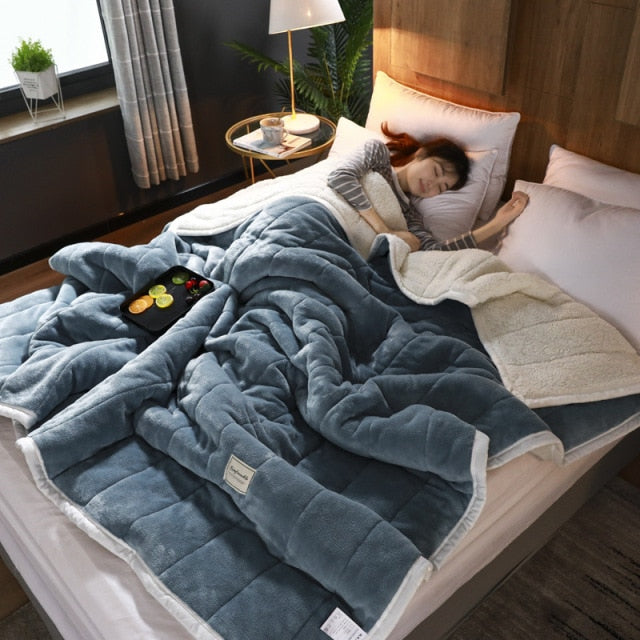 Couverture Douce Réversible – Plaid Confortable pour Domicile et Bureau