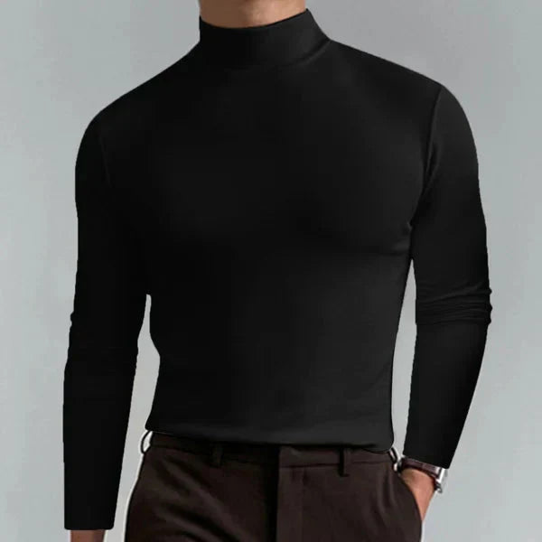 Pull col roulé homme – Pull slim à manches longues élégant et confortable