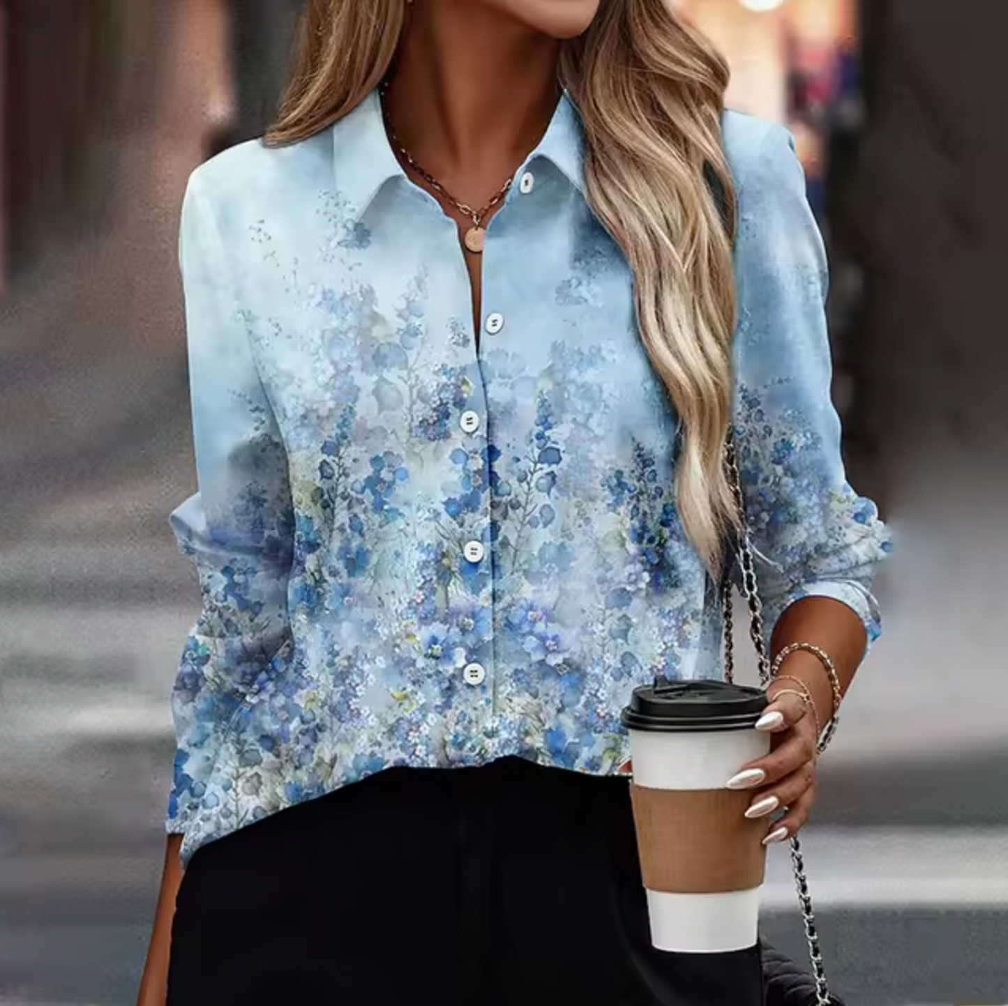 Blouse femme fleurie – Haut léger à motif floral élégant