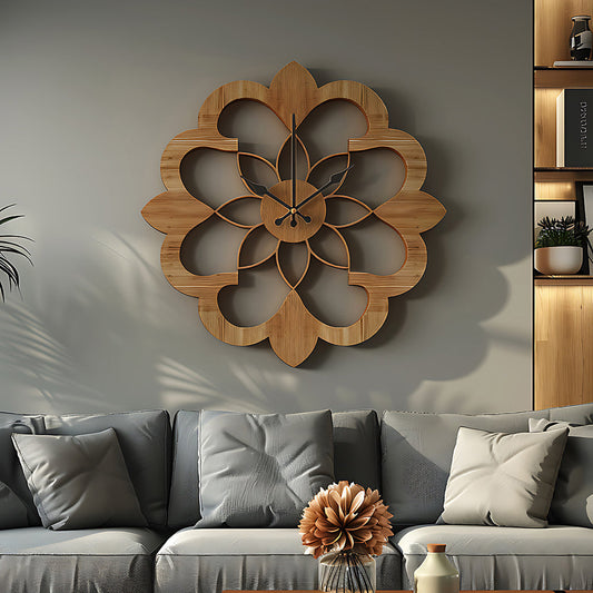 Horloge Murale Vintage en Bois – Décoration Intérieure Élégante pour Bureau