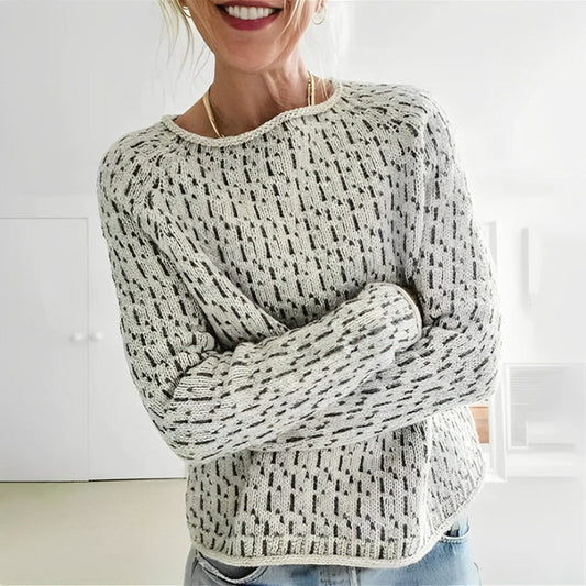 Pull ample femme – Pull col rond élégant et confortable pour toutes occasions