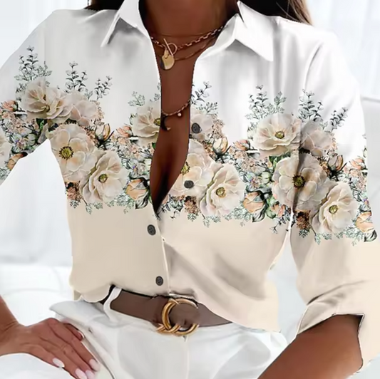 Blouse femme fleurie – Haut léger à motif floral élégant