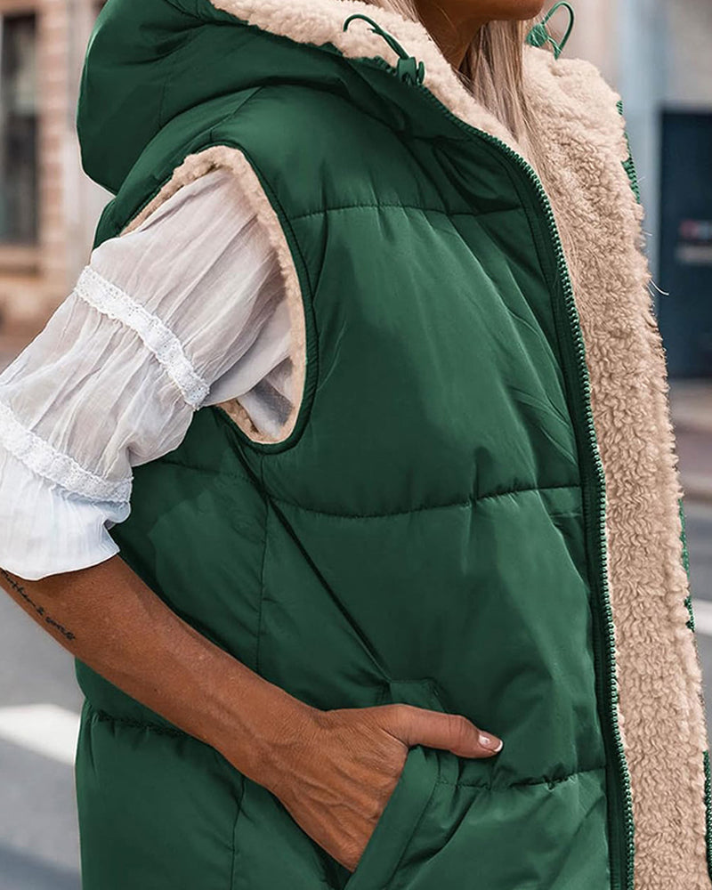 Gilet réversible homme – Veste avec capuche légère et pratique