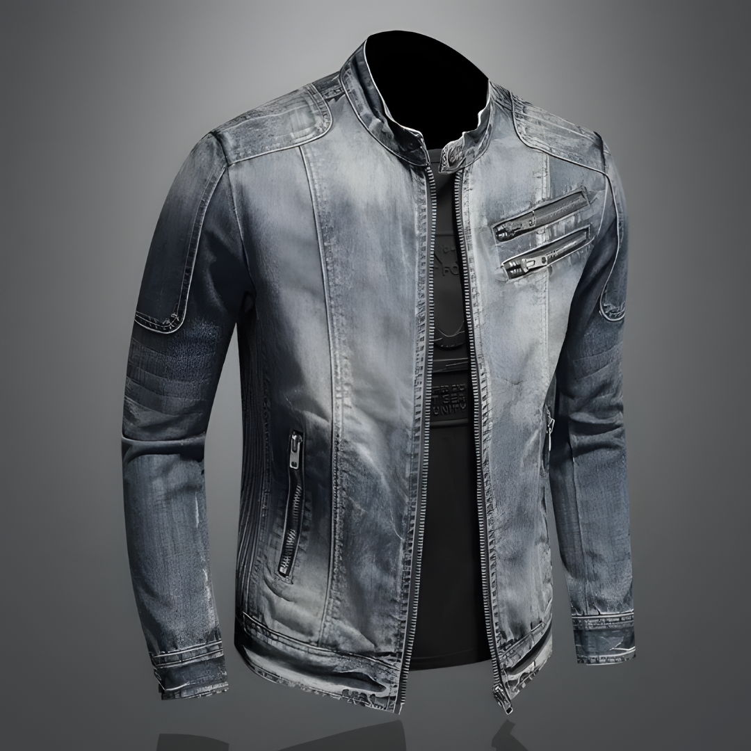 Veste en jean homme – Veste à manches longues tendance et décontractée