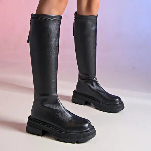 Bottes polyvalentes femme – Bottes étroites avec fermeture éclair élégante