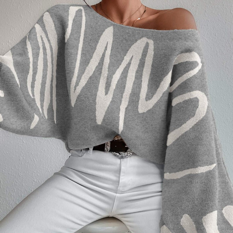 Pull oversized femme – Pull confortable en tricot doux et décontracté