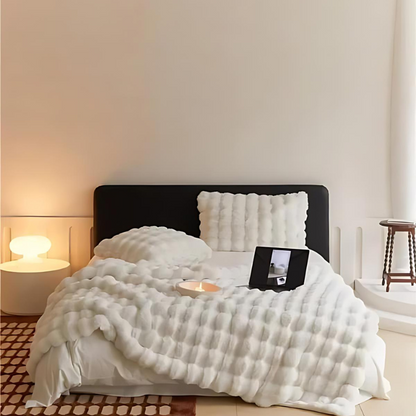 Couverture en Fausse Fourrure Polaire – Plaid Doux Double-Face Confort Maison Bureau