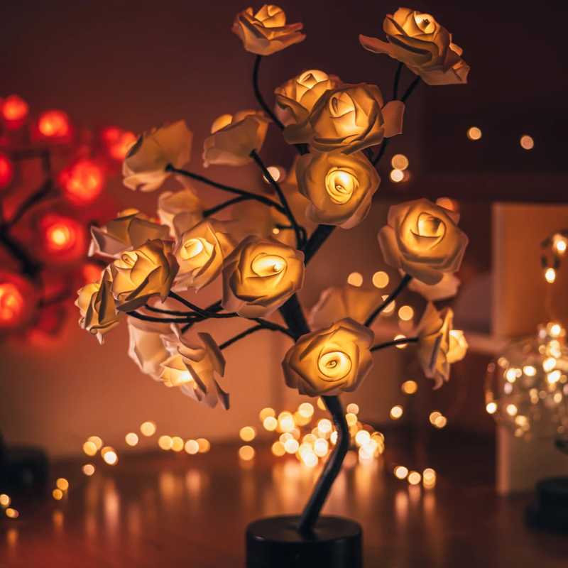 Lampe LED décorative rose – Éclairage cozy pour maison et ambiance relaxante
