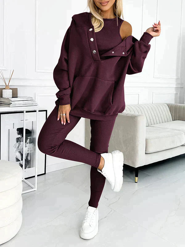 Ensemble de vêtements d'intérieur 2 pièces – Tenue confortable et élégante pour maison