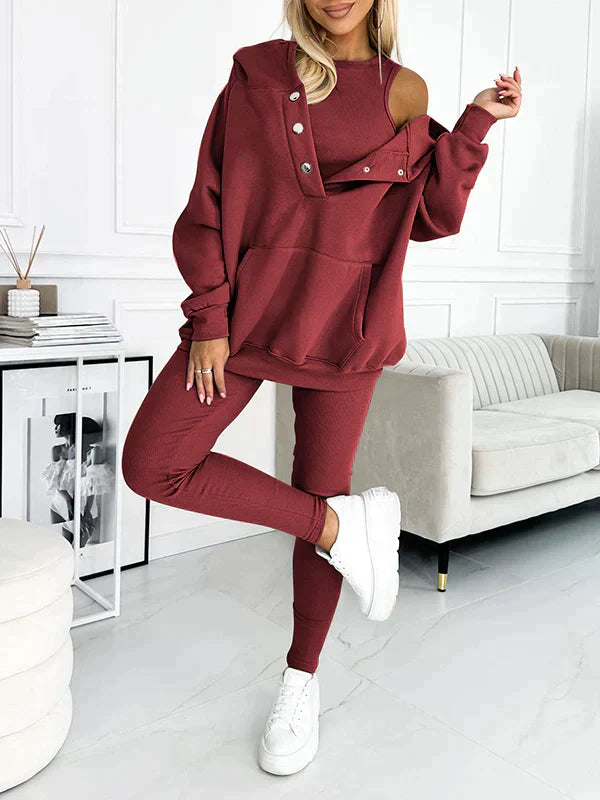 Ensemble de vêtements d'intérieur 2 pièces – Tenue confortable et élégante pour maison