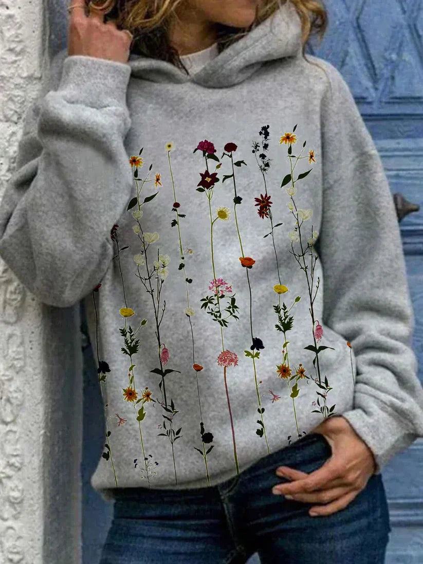 Sweat à capuche femme – Sweat floral tendance et confortable