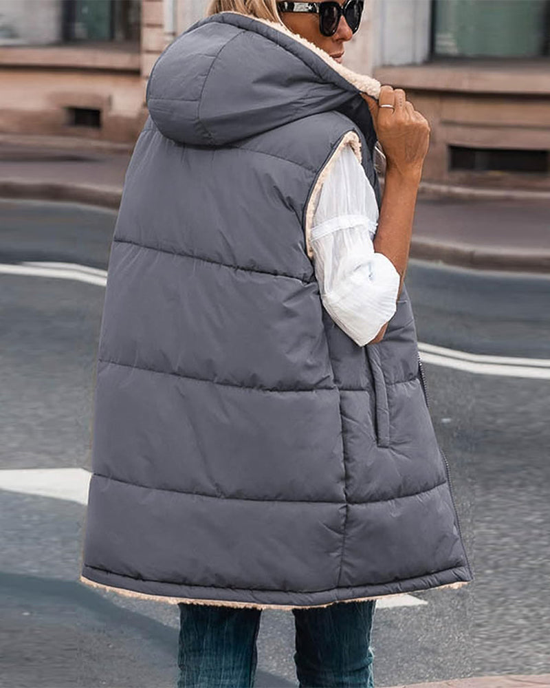 Gilet réversible homme – Veste avec capuche légère et pratique