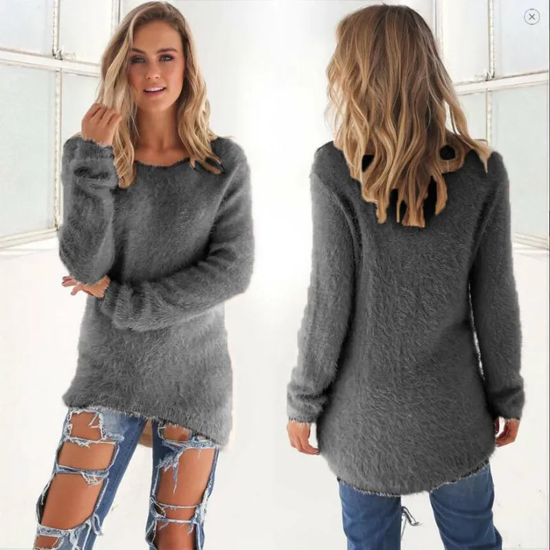 Pull chaud femme – Pull en laine doux et confortable pour l'hiver