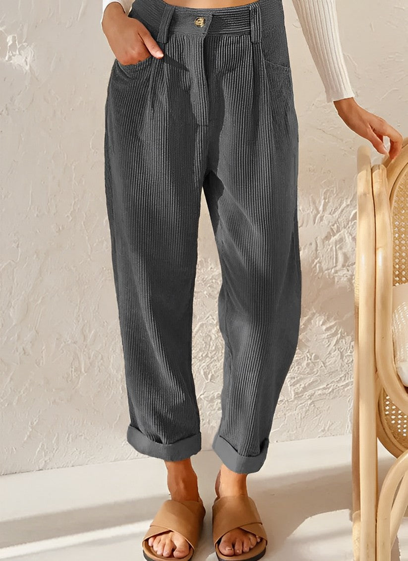 Pantalon velours femme – Pantalon tendance chic et confortable