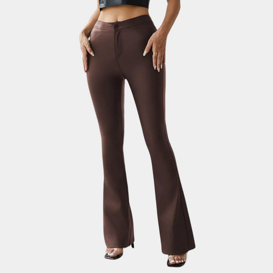 Pantalon slim fit femme – Pantalon décontracté élégant avec flair