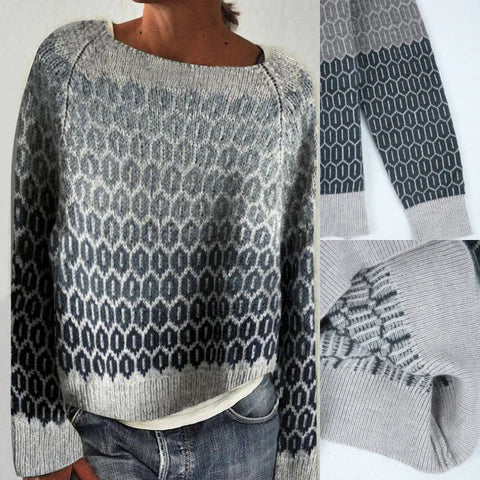 Pull gris femme – Pull élégant en laine doux et chaud