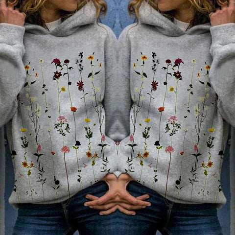 Sweat à capuche femme – Sweat floral tendance et confortable