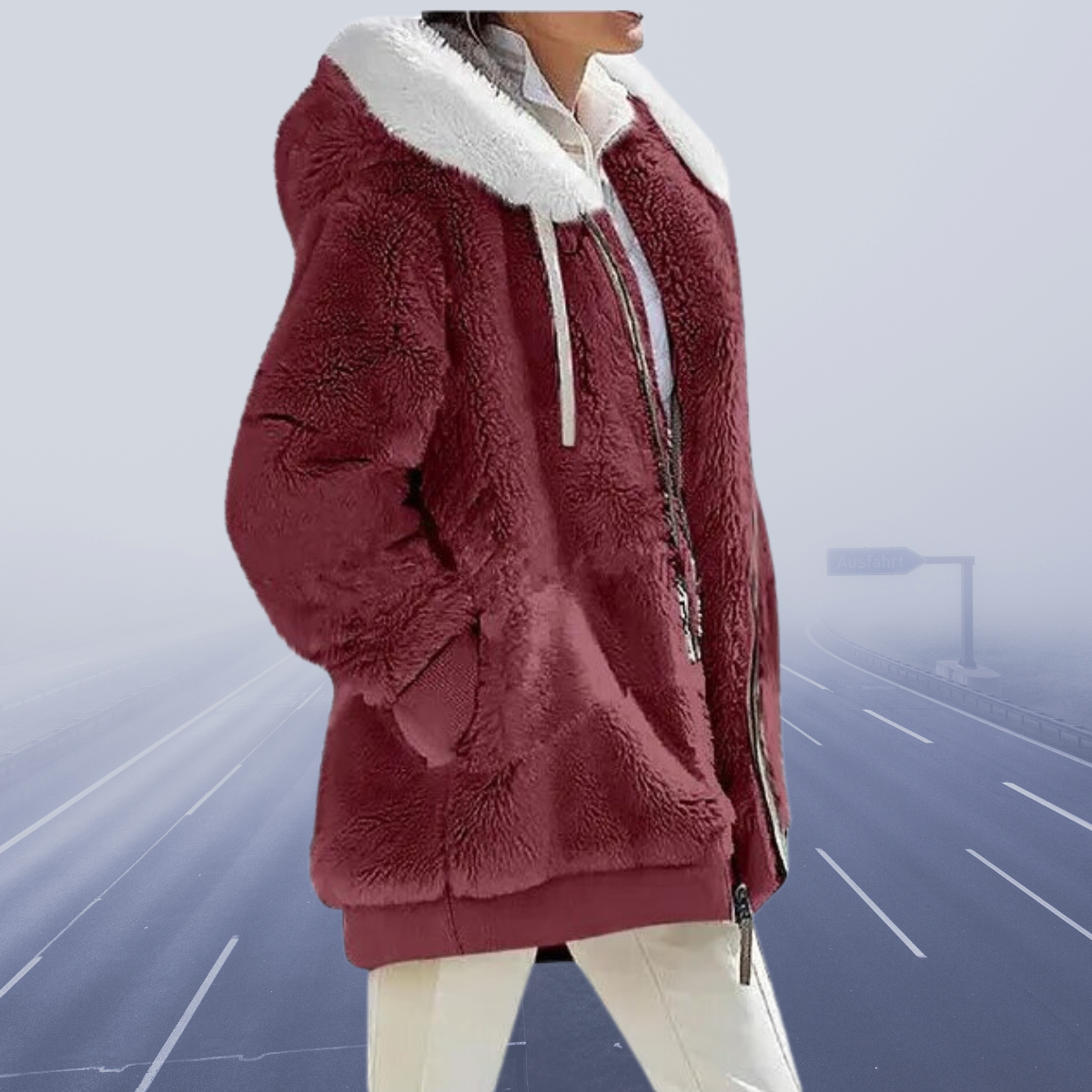 Veste teddy femme – Manteau oversize chaud et confortable pour l'hiver