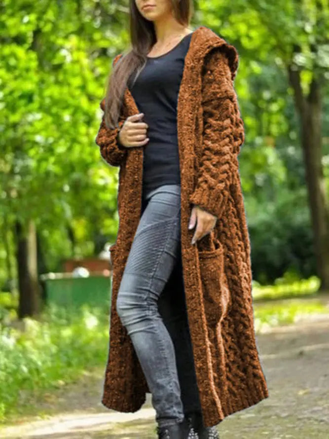 Cardigan en laine femme – Pull tricoté chaud et élégant pour l'hiver