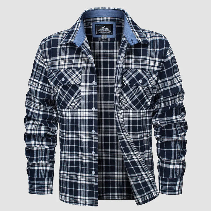 Chemise homme flanelle doublée – Chemise chaude et confortable pour l'hiver