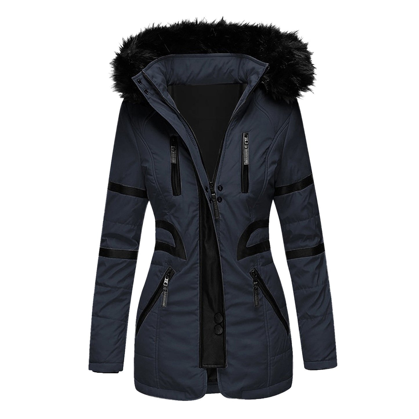 Manteau d'hiver femme – Manteau élégant en laine avec capuche