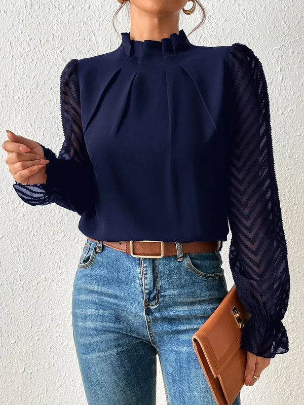 Blouse femme dentelle – Blouse côtière à manches élégantes et légères