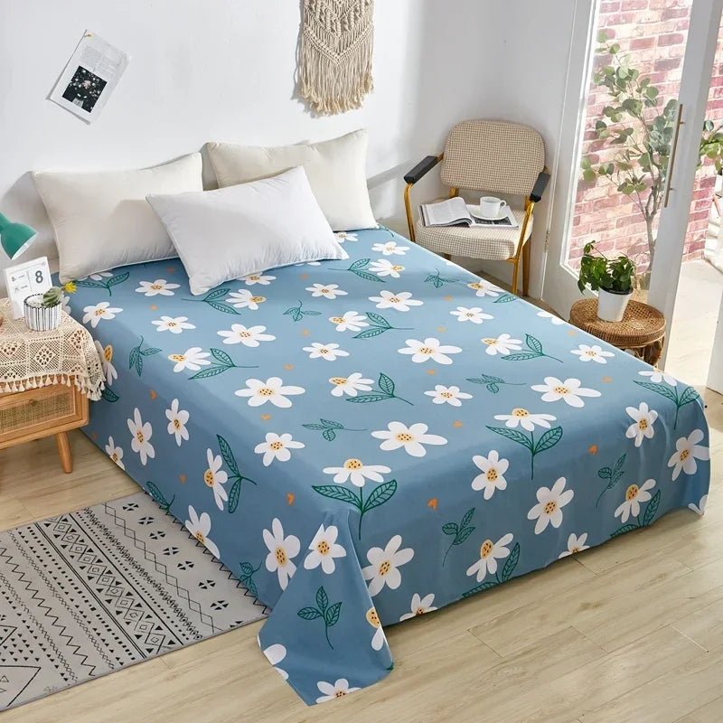 Drap de lit coton élégant – Housse de lit confortable avec imprimé décoratif