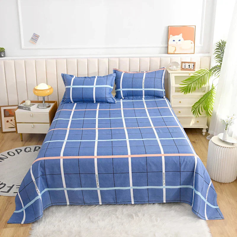 Housse de matelas coton – Drap-housse imprimé confortable pour literie maison