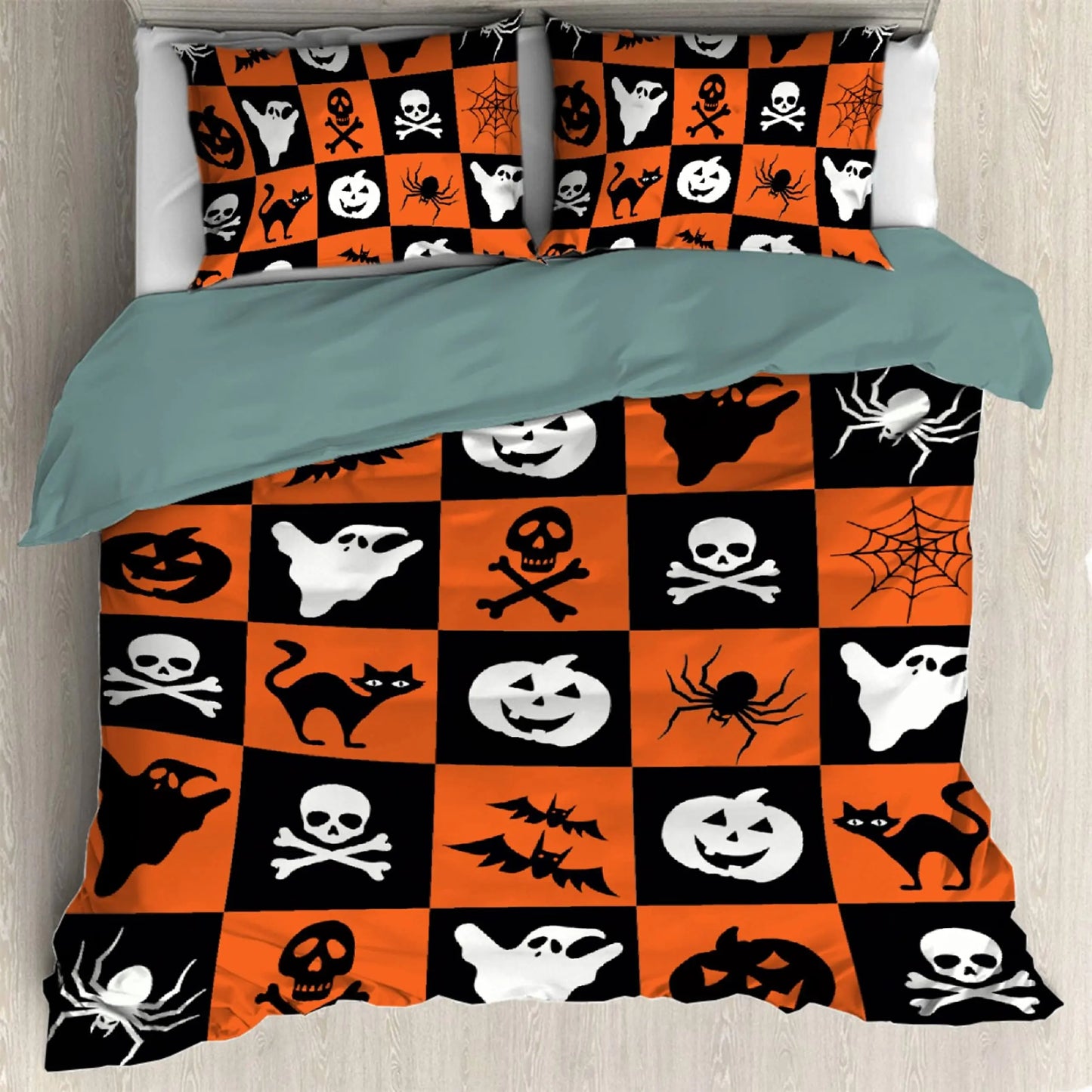 Housse de couette automne – Housse confortable en coton design pour literie