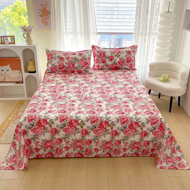 Housse de matelas coton – Drap-housse imprimé confortable pour literie maison