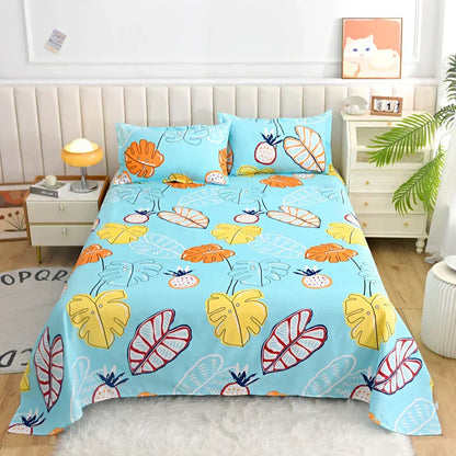 Housse de matelas coton – Drap-housse imprimé confortable pour literie maison