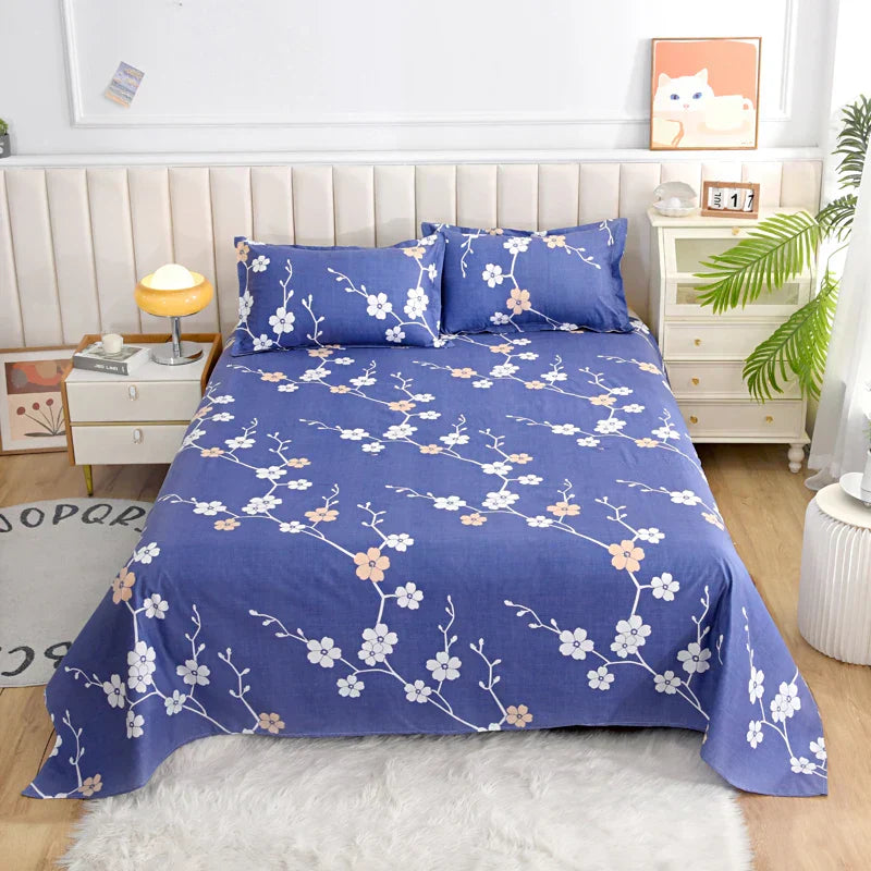 Housse de matelas coton – Drap-housse imprimé confortable pour literie maison
