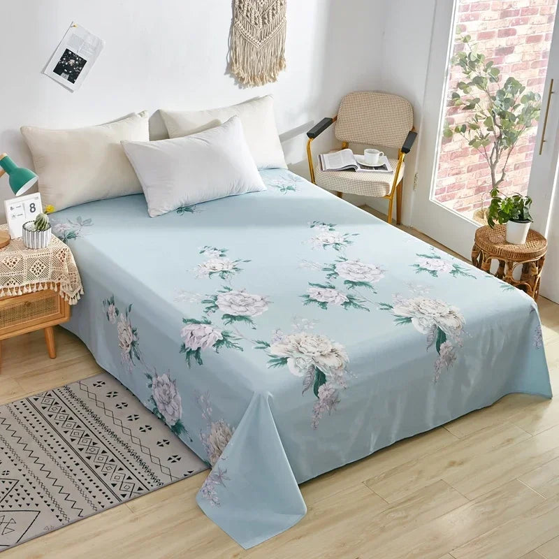 Drap de lit coton élégant – Housse de lit confortable avec imprimé décoratif