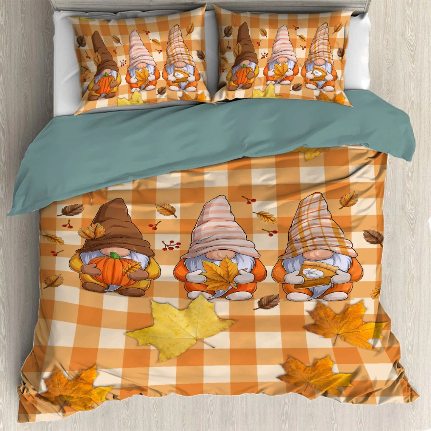 Housse de couette automne – Housse confortable en coton design pour literie