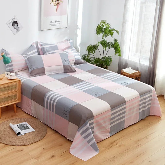 Drap de lit coton élégant – Housse de lit confortable avec imprimé décoratif