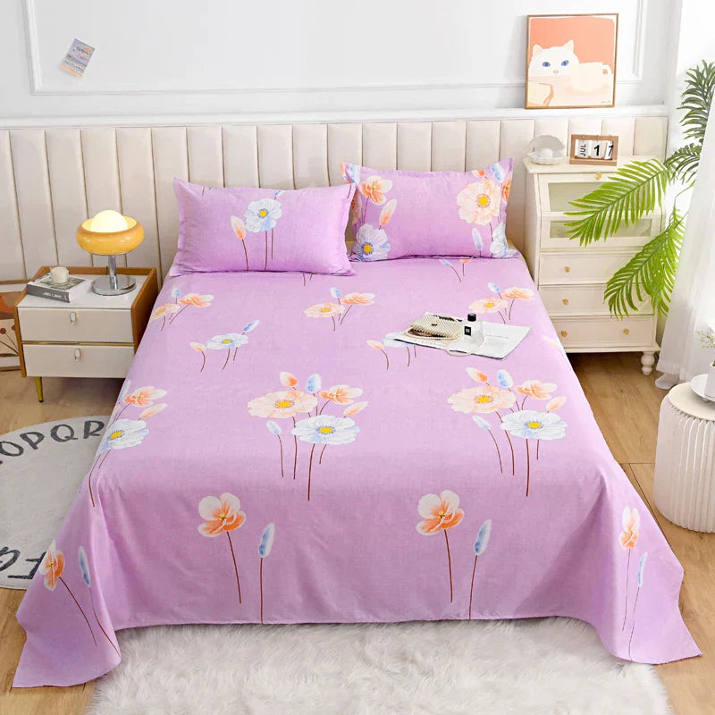 Housse de matelas coton – Drap-housse imprimé confortable pour literie maison