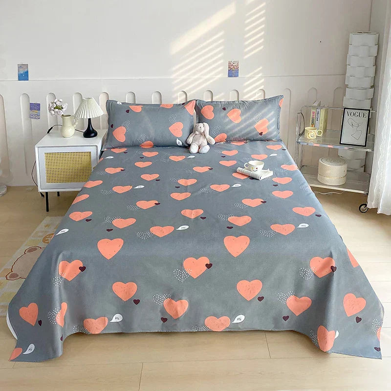 Housse de matelas coton – Drap-housse imprimé confortable pour literie maison