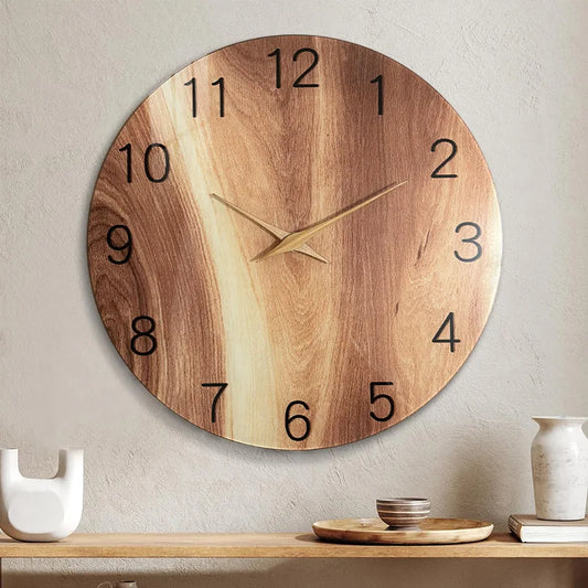 Horloge Murale Rustique – Décoration Intérieure Élégante pour Bureau et Salon