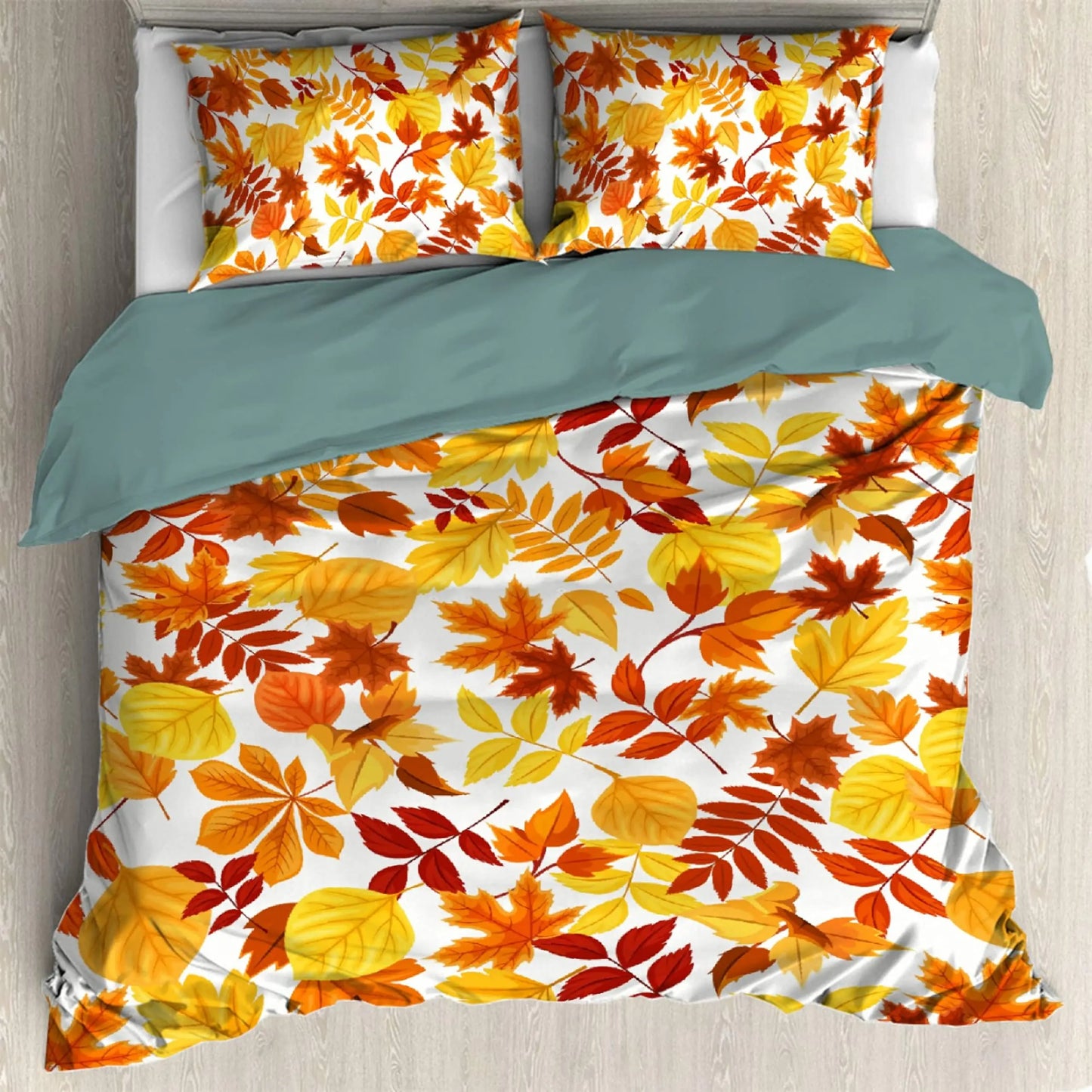 Housse de couette automne – Housse confortable en coton design pour literie