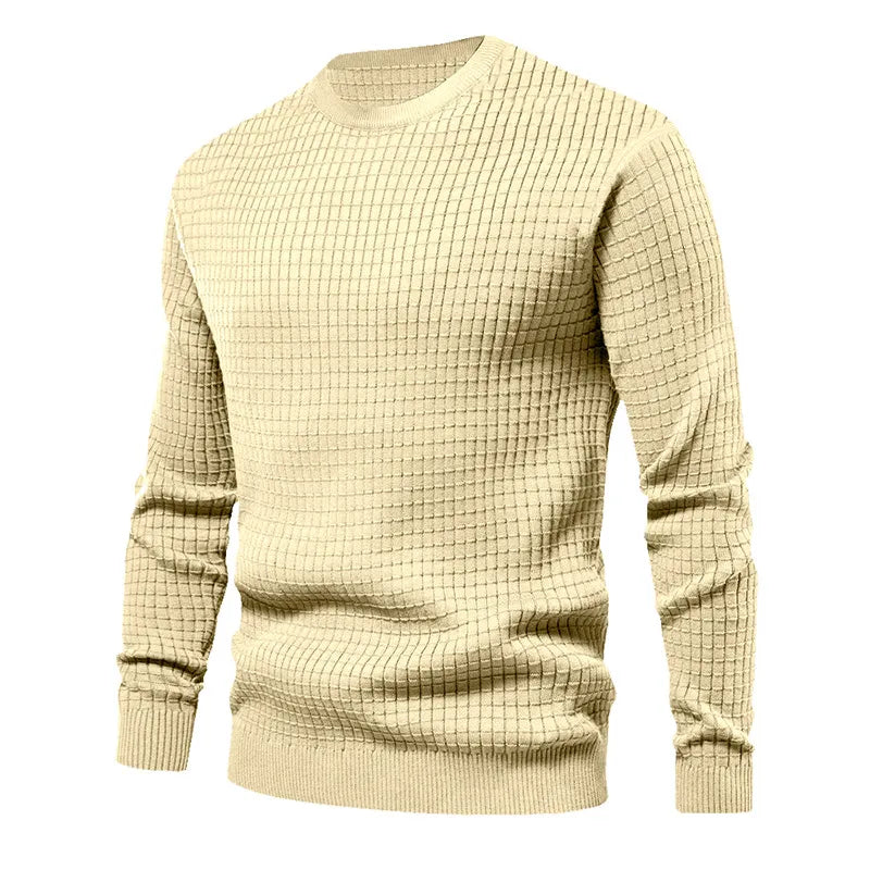 Pull d'automne homme – Pull chaud en laine à col rond élégant