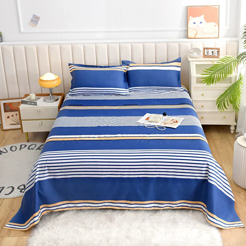 Housse de matelas coton – Drap-housse imprimé confortable pour literie maison