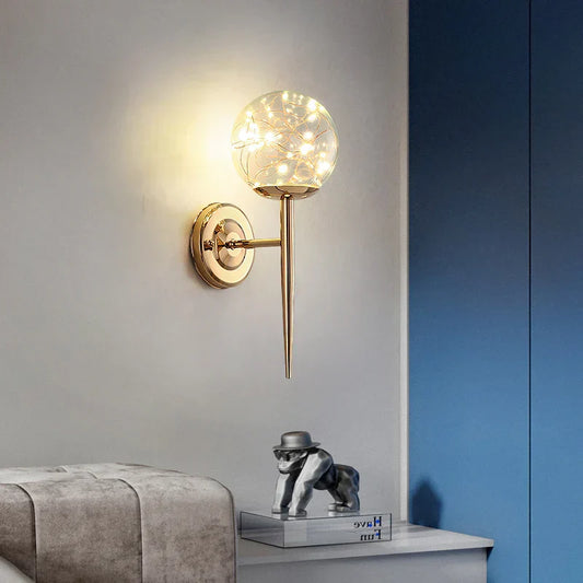 Lampe murale LED en verre coloré – Applique décorative élégante pour maison et bureau